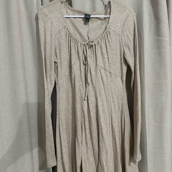 Wild Fable Tan Long-Sleeve Dress - Picture 2 of 4